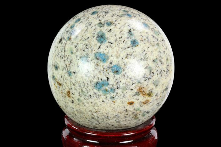 Polished K Granite (Granite With Azurite) Sphere - Pakistan #123476